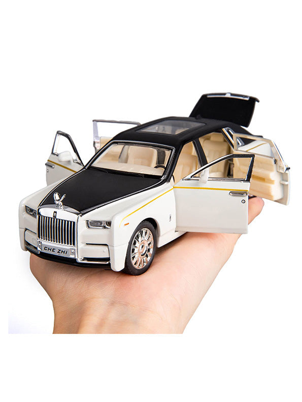 Rolls Royce Phantom Diecast Metal Modal Car Scale 1:32 - White Medium Size (L12-81) - Toyloft