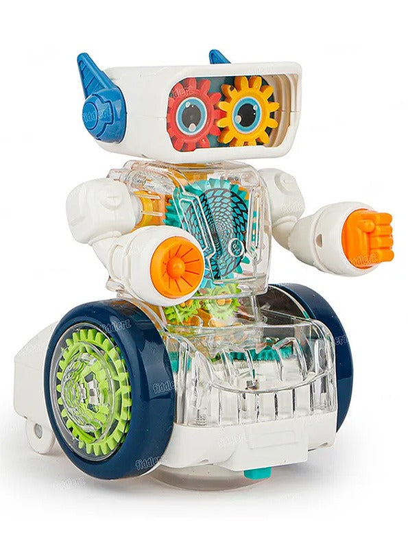 Rotating Robot Gear Toy For Kids - White (MS-S-24) - Toyloft
