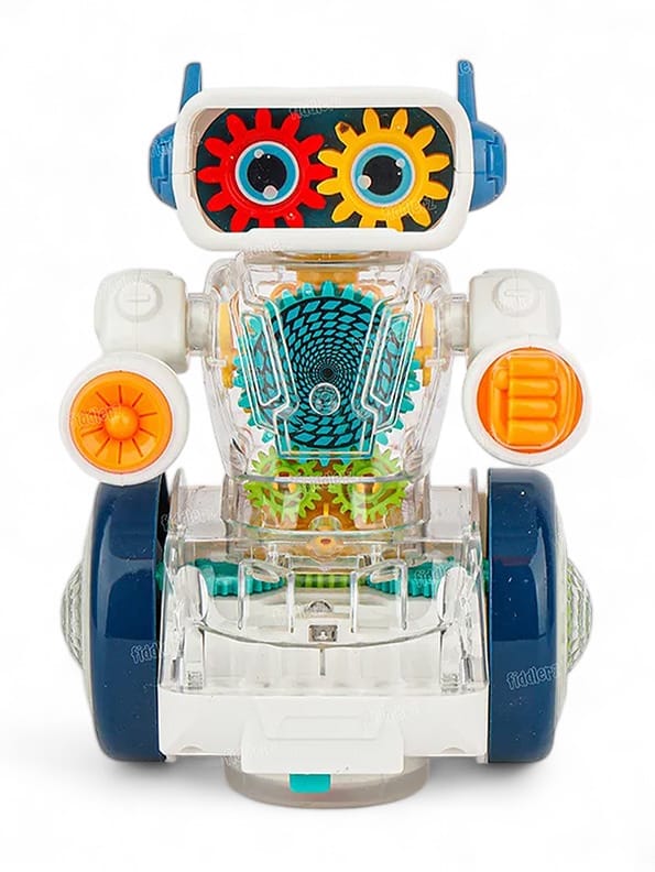 Rotating Robot Gear Toy For Kids - White (MS-S-24) - Toyloft