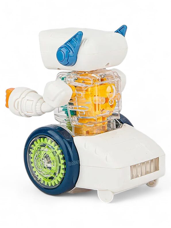 Rotating Robot Gear Toy For Kids - White (MS-S-24) - Toyloft