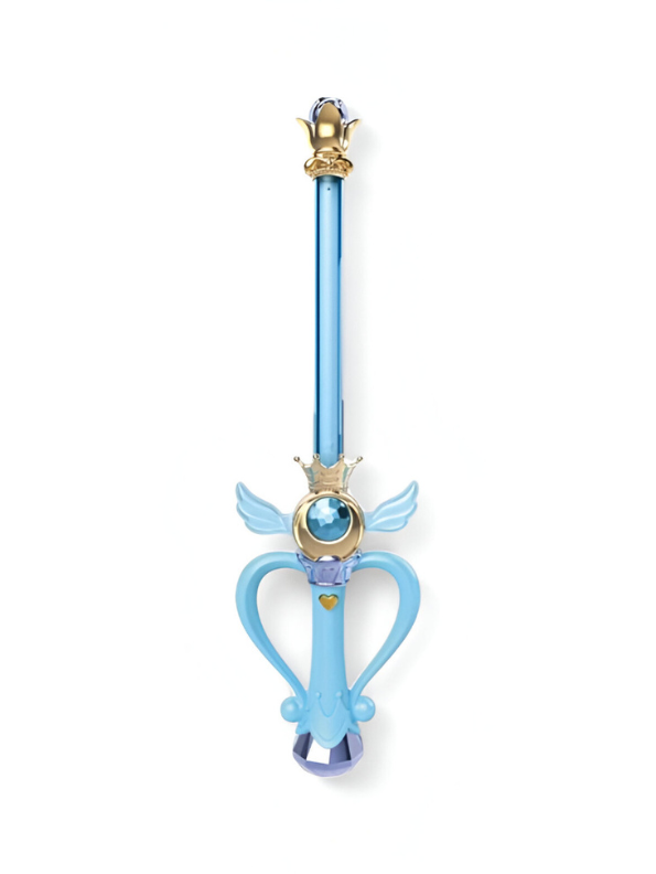 Sailor Moon Eternal Tiare & Moon Power Tiare Replica blue Gold Scepter Cosplay Prop NX15693.