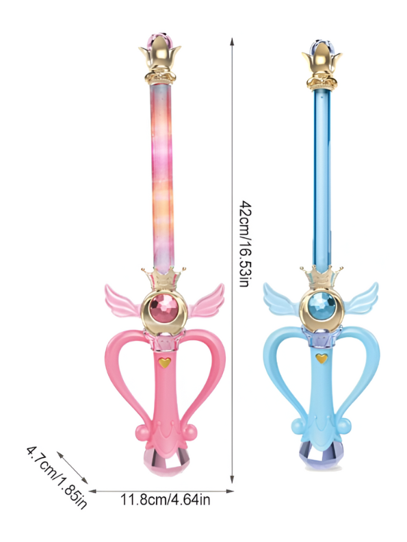 Sailor Moon Eternal Tiare & Moon Power Tiare Replica blue Gold Scepter Cosplay Prop NX15693.