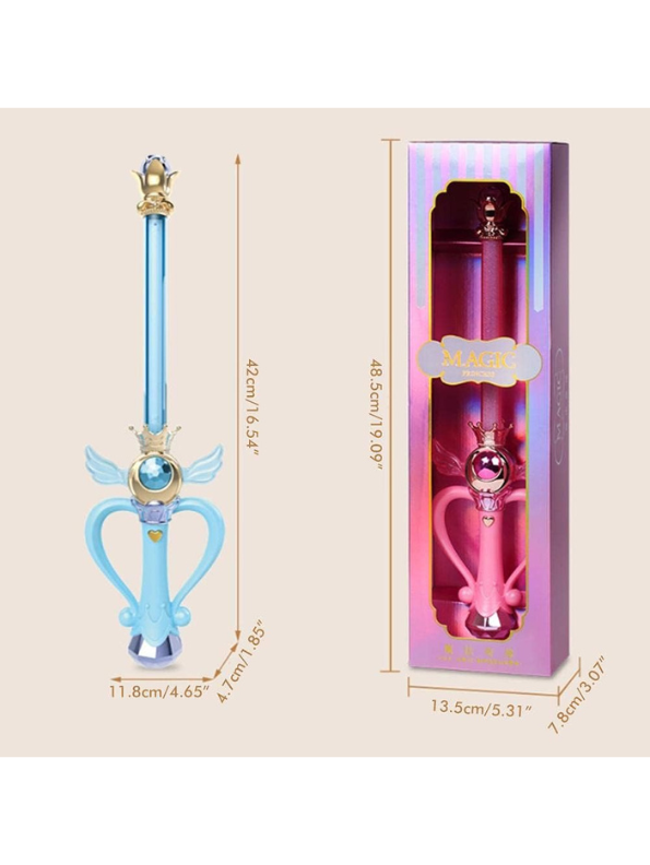 Sailor Moon Eternal Tiare & Moon Power Tiare Replica blue Gold Scepter Cosplay Prop NX15693.