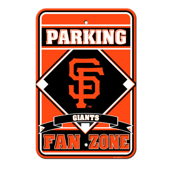 San Francisco Giants Sign 12x18 Plastic Fan Zone Parking Style CO-0