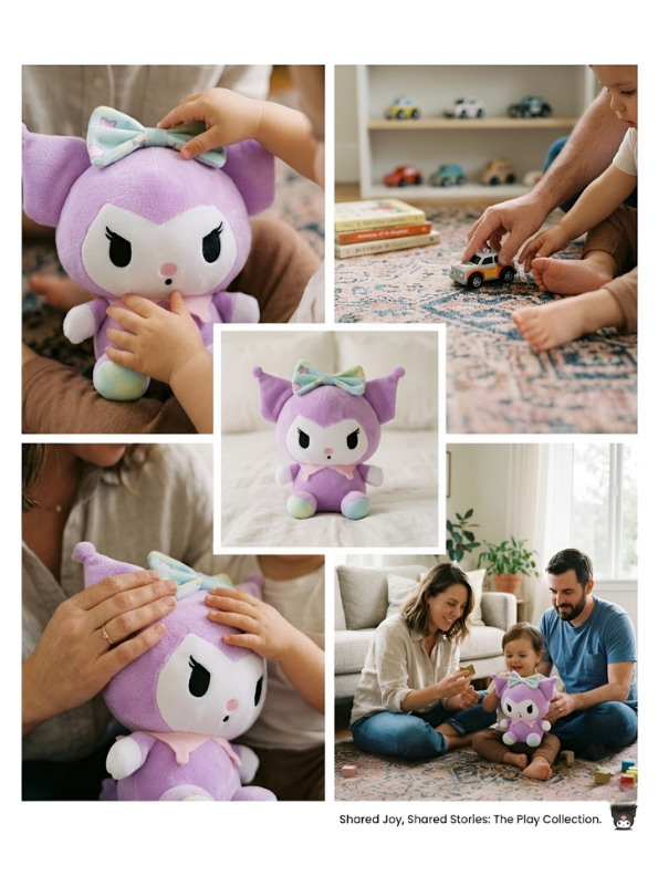Sanrio Kuromi 7-Inch Purple Pastel Plush – Celestial Star Bow Edition Soft Toy for Kids and Collectors ST16626