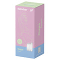 Satisfyer product packaging with pink and blue design on a white background