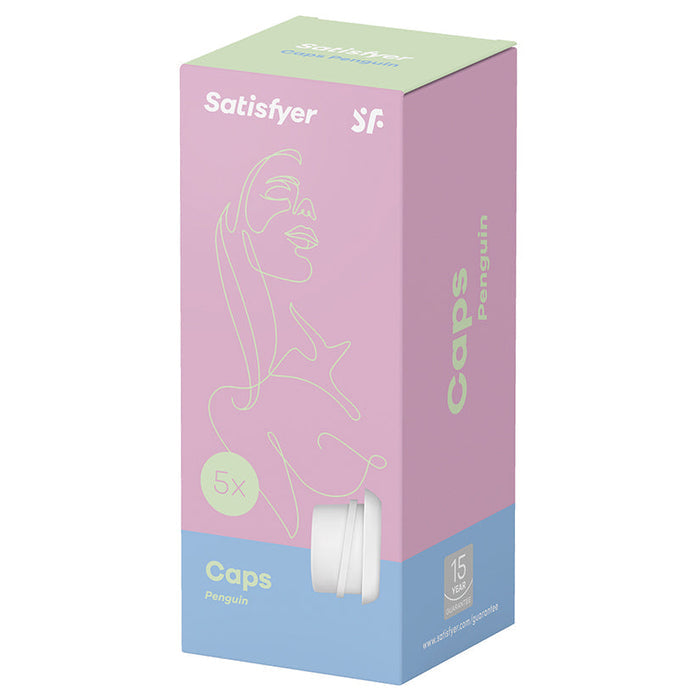 Satisfyer product packaging with pink and blue design on a white background