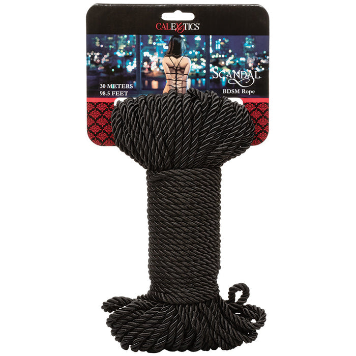 Black rope on a packaging card with 'Caledonics' branding