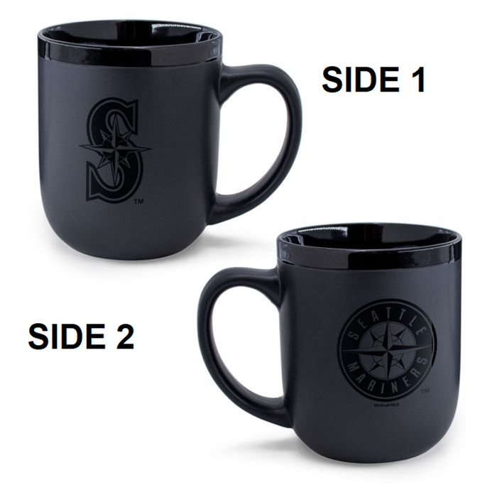 Seattle Mariners Coffee Mug 17oz Matte Black-0