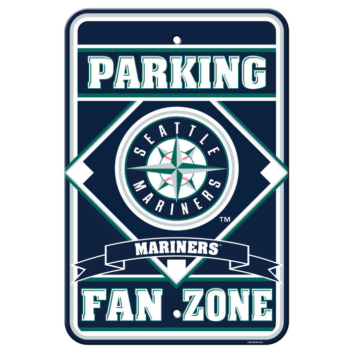 Seattle Mariners Sign 12x18 Plastic Fan Zone Parking Style CO-0