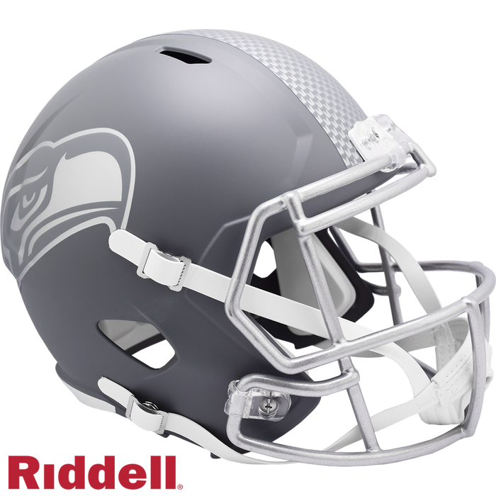 Seattle Seahawks Helmet Riddell Replica Full Size Speed Style Slate Alternate-0