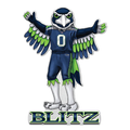 Seattle Seahawks Pennant Shape Cut Mascot Design-0