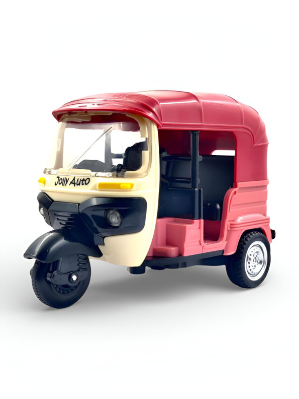 Set of 6 Miniature Auto-Rickshaw Models – Colorful Die-Cast Tuk Tuk Toy Collection for Kids & Collectors NX16101