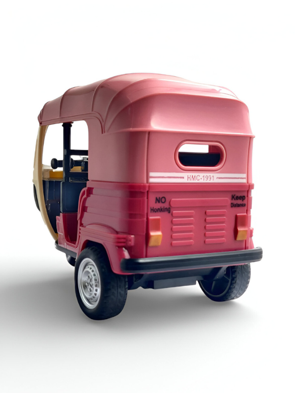 Set of 6 Miniature Auto-Rickshaw Models – Colorful Die-Cast Tuk Tuk Toy Collection for Kids & Collectors NX16101
