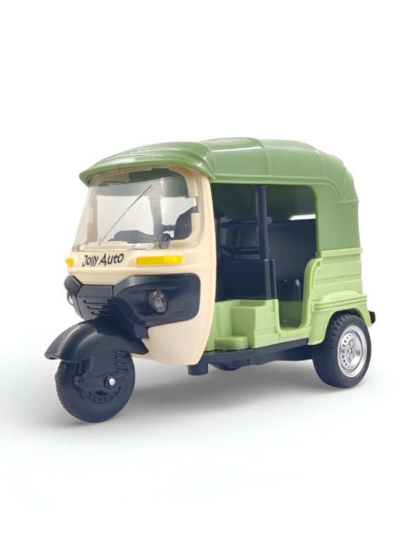 Set of 6 Miniature Auto-Rickshaw Models – Colorful Die-Cast Tuk Tuk Toy Collection for Kids & Collectors NX16101