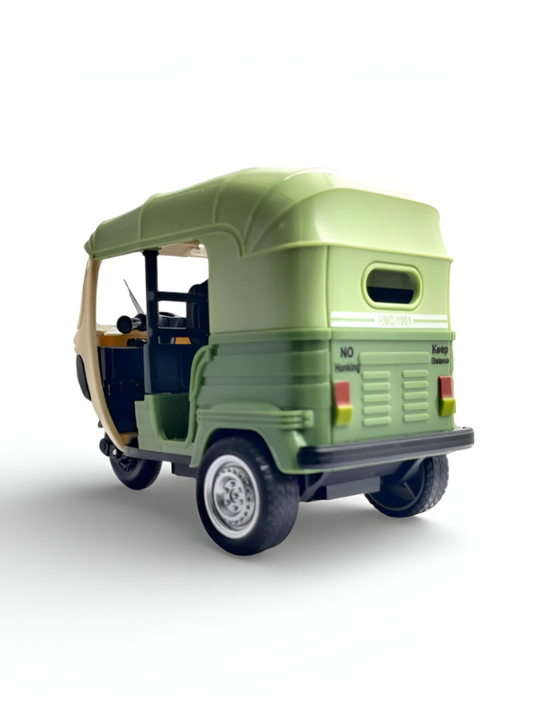 Set of 6 Miniature Auto-Rickshaw Models – Colorful Die-Cast Tuk Tuk Toy Collection for Kids & Collectors NX16101