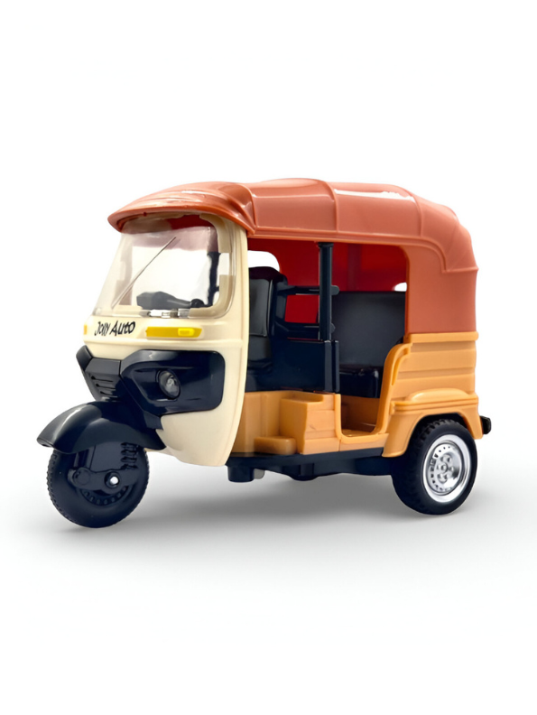 Set of 6 Miniature Auto-Rickshaw Models – Colorful Die-Cast Tuk Tuk Toy Collection for Kids & Collectors NX16101