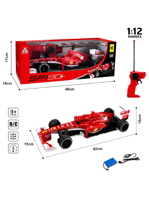 SF190 1:12 Scale Remote Control Formula 1 Racing Car - High Speed RC Car TV6734
