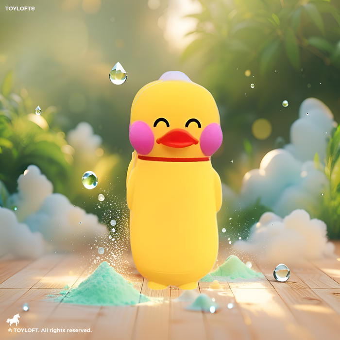 Shy Duck - QuackSip  – Adorable Duck Glass Water Bottle for Kids | Cute & Eco-Friendly Leakproof Bottle - NS557