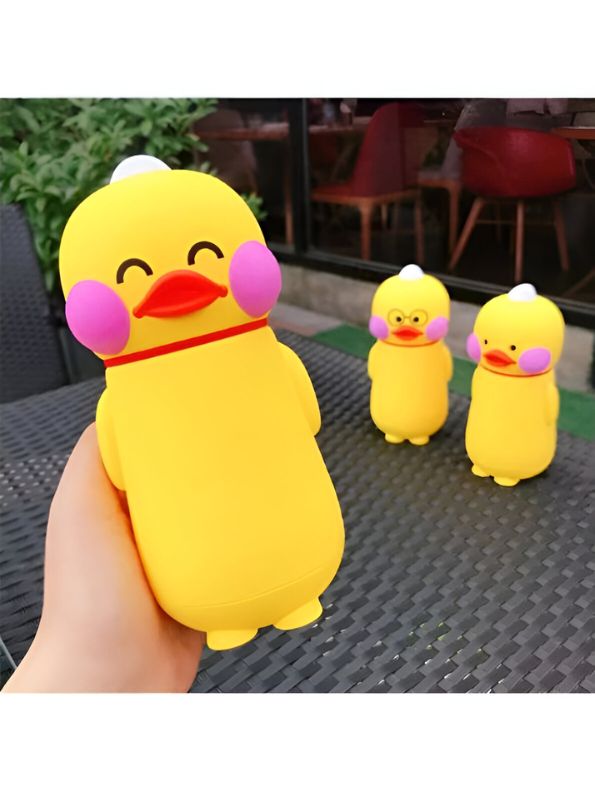 Shy Duck - QuackSip  – Adorable Duck Glass Water Bottle for Kids | Cute & Eco-Friendly Leakproof Bottle - NS557