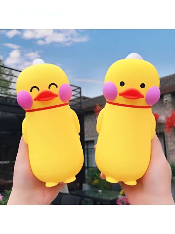 Shy Duck - QuackSip  – Adorable Duck Glass Water Bottle for Kids | Cute & Eco-Friendly Leakproof Bottle - NS557