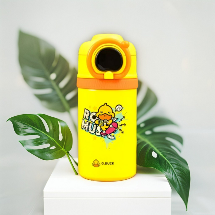 Skaterquack - DuckySip - Cute Duck Water Bottle for Kids | 550ml with Temperature Display | BPA-Free & Leakproof NOV8342.