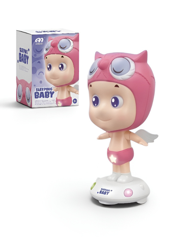 Sleeping Baby Electronic Toy | Pink Owl Infusion Night Light & Walking Doll TV7170.