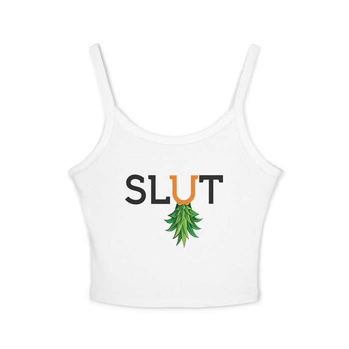Slut Upside Down Pineapple Tank Top — Funny Tropical Graphic Tank