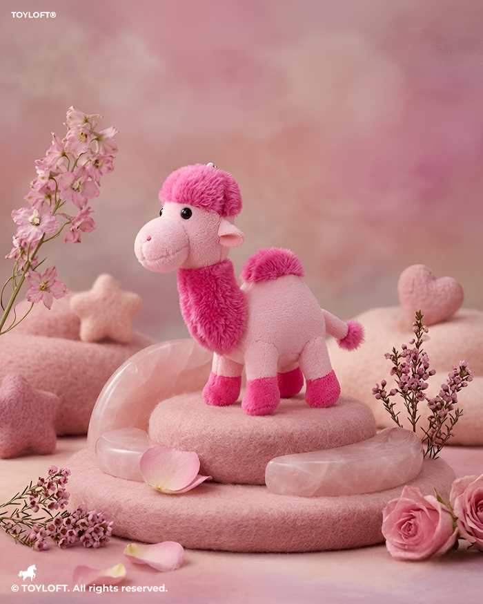 Soft Camel Stuffed Plush Toy – Realistic Desert Animal Toy Pink ST14018.