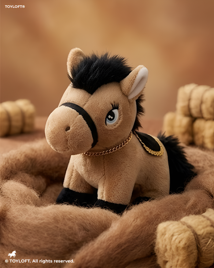 Soft Plush Brown Horse Stuffed Animal – 10-Inch Collectible Pony Toy for Children, High-Quality Cuddly Gift ST16766
