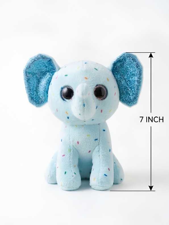 Sprinkles the Elephant Plush | Blue 7-Inch Soft Stuffed Animal ST16790