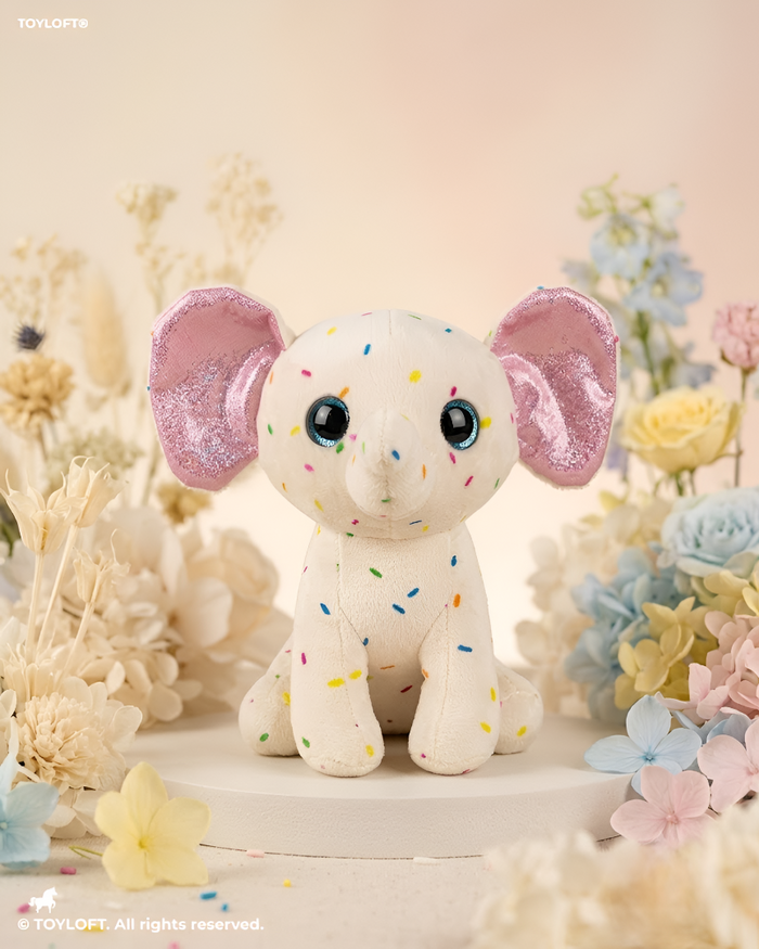 Sprinkles the Elephant Plush | Cream 7-Inch Soft Stuffed Animal ST16790