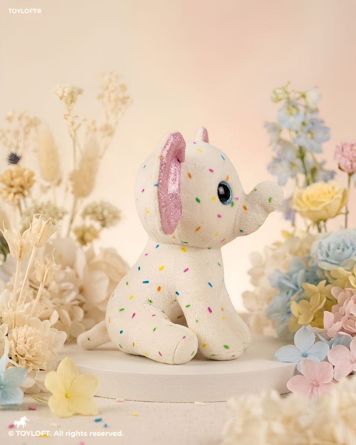 Sprinkles the Elephant Plush | Cream 7-Inch Soft Stuffed Animal ST16790