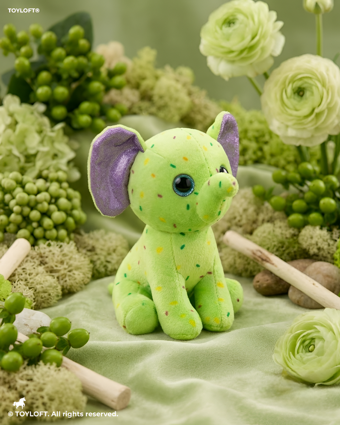 Sprinkles the Elephant Plush | Green 7-Inch Soft Stuffed Animal ST16790