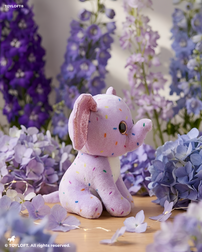 Sprinkles the Elephant Plush | Lavender 7-Inch Soft Stuffed Animal ST16790