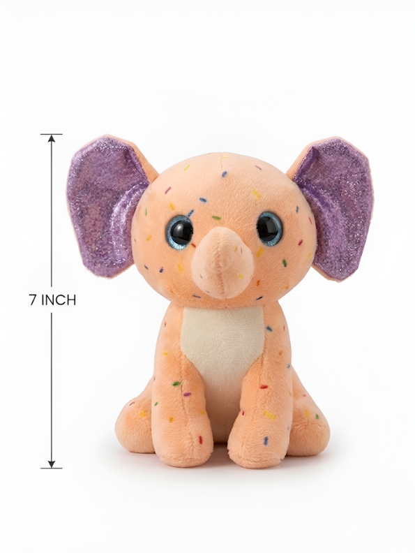 Sprinkles the Elephant Plush | Pastel Orange 7-Inch Soft Stuffed Animal ST16790