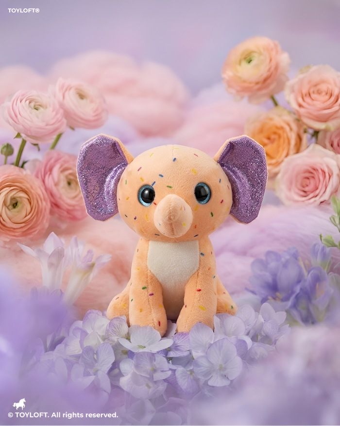 Sprinkles the Elephant Plush | Pastel Orange 7-Inch Soft Stuffed Animal ST16790
