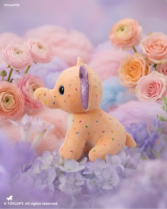 Sprinkles the Elephant Plush | Pastel Orange 7-Inch Soft Stuffed Animal ST16790