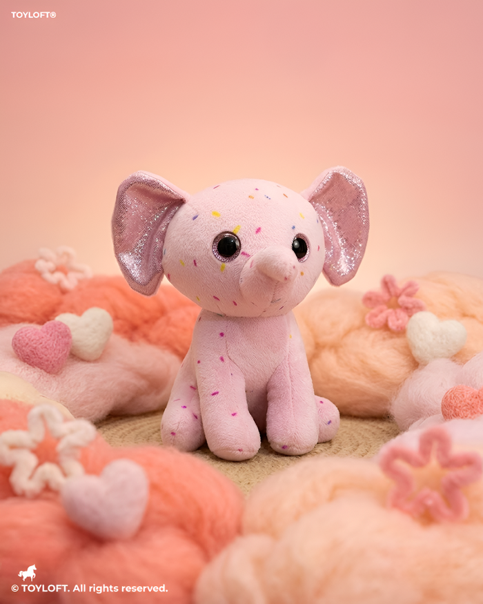 Sprinkles the Elephant Plush | Pink 7-Inch Soft Stuffed Animal ST16790