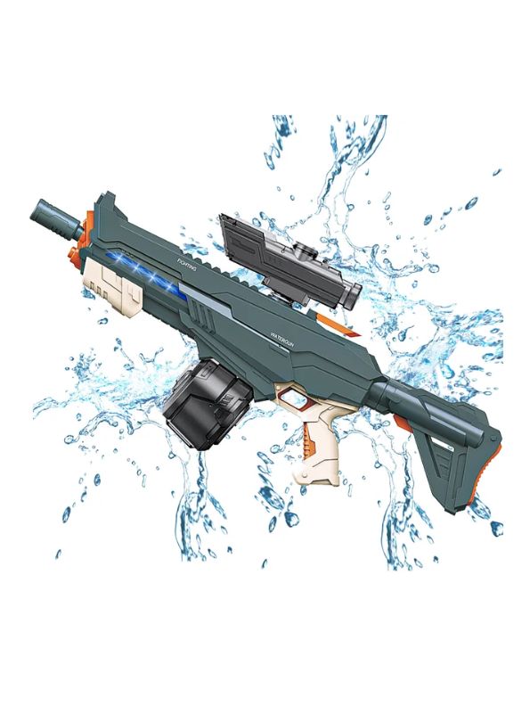 StormJet X1 Electric Water Gun – LED Light-Up, Auto Suction, Long-Range Squirt Gun LMI14352