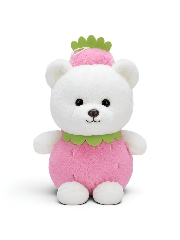 Strawberry Bear Plush Toy – 10-Inch Premium Soft Kawaii Teddy Bear Stuffed Animal for Kids & Toddlers ST14506