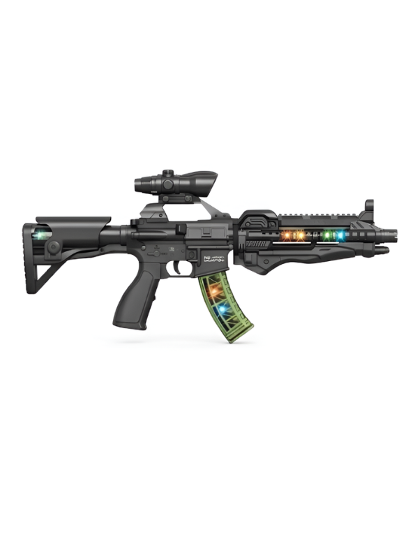 Super  Electronic Toy Gun for Kids with Spray Smoke & LED Lights MD317.