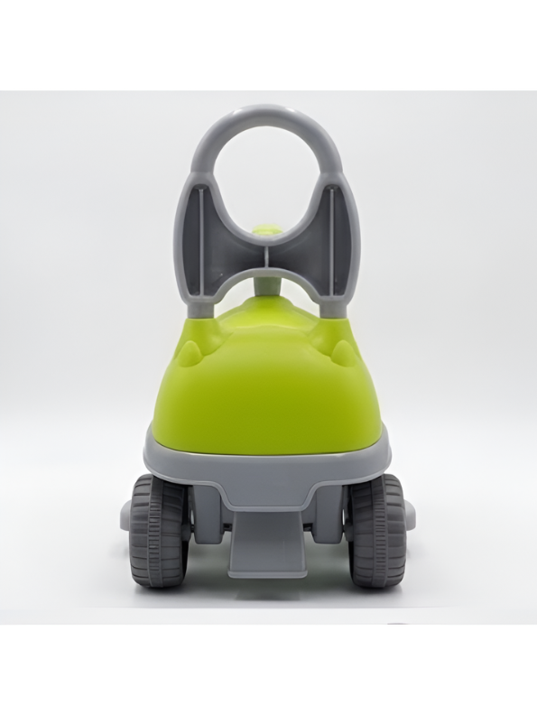 Superhero Ride-On Push Car with Music, Steering Wheel & Backrest Support Handle (Grey & Green) LMI8649