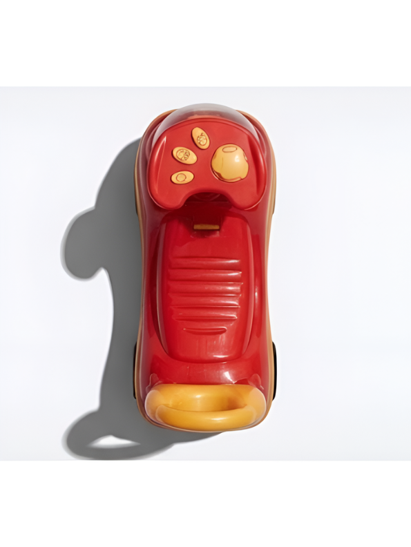 Superhero Ride-On Push Car with Music, Steering Wheel & Backrest Support Handle (Red & Yellow) LMI8649