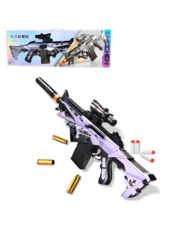 Surge Gun – Soft Bullet Blaster Kit with Scope, Silencer and 24 Foam Darts NX15934.