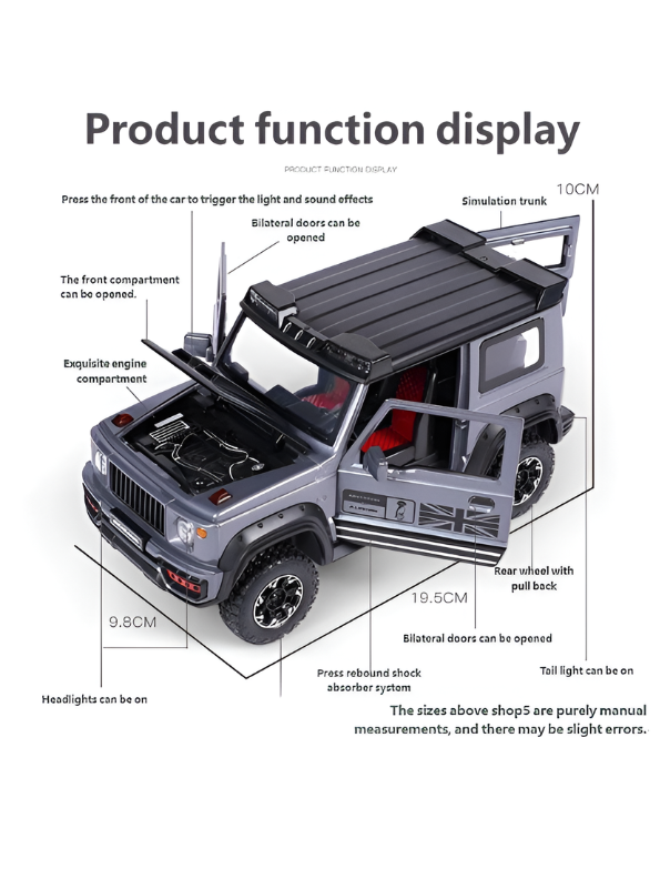 Suzuki Jimny 1:24 Scale Alloy Diecast Model Car with Dual Mist Spray Effect Green LMI15473.