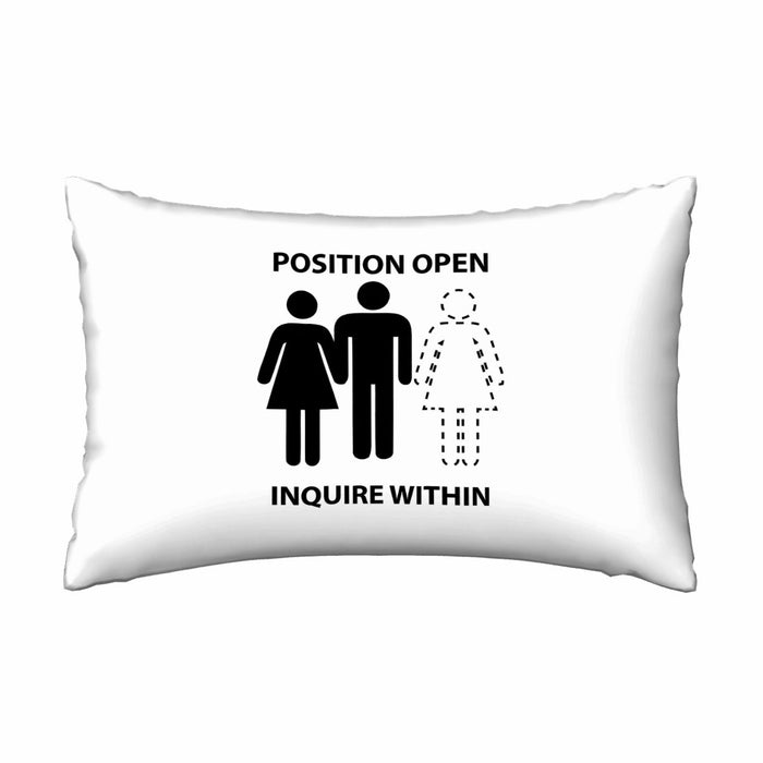 Swinger Threesome Satin Pillowcase with Hidden Zipper