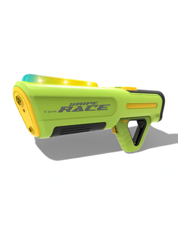 Swipe Race Automatic Squirt Gun – 43.5cm Long Range Water Blaster with External Bottle for Kids & Adults LMI16084.