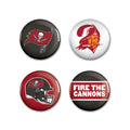 Tampa Bay Buccaneers Buttons 4 Pack-0