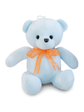 Teddy Bear – Premium Light Blue Stuffed Animal 7-Inch Cuddly Plush with Decorative Orange Ribbon ST14705